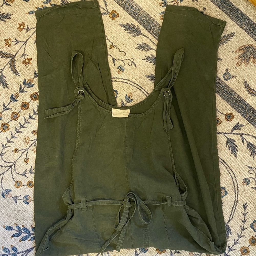 Universal Thread dupe (free people) linen blend knot tie overall jumpsuit